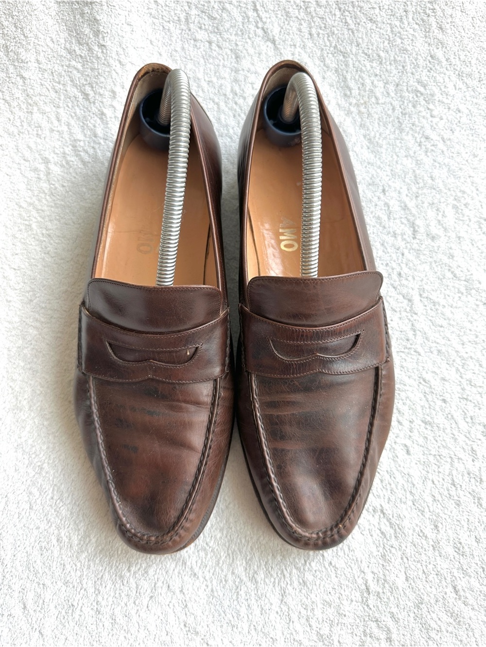 Salvatore Ferragamo Men’s Brown Leather Penny Loafers SZ 8 - Picture 3 of 10